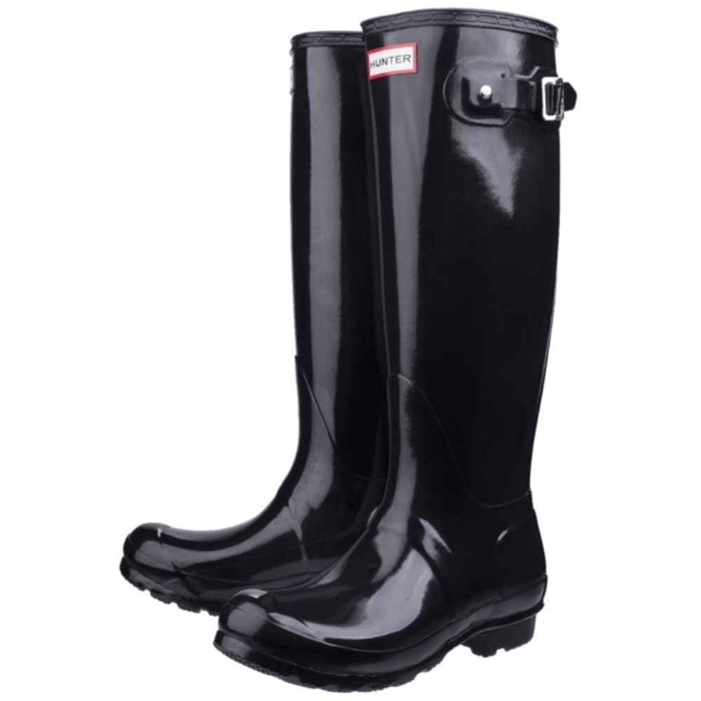 Hunter Original Tall Gloss Rain Boots - Black
